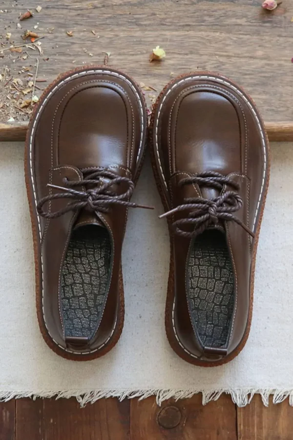 Wide Toe Box Platform Loafers Shoes Loafers