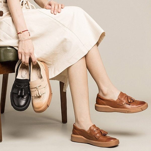 Alternative view of Handmade British Style Tassels Loafers Loafers