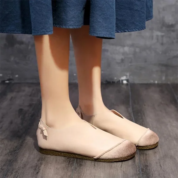 Alternative view of Round Toe Comfortable Soft Leather Flat Shoes Flat Shoes