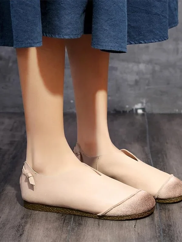 Alternative view of Round Toe Comfortable Soft Leather Flat Shoes Flat Shoes