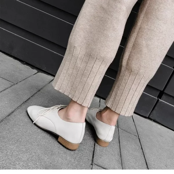 Alternative view of Spring Soft Leather British Style Flats Flat Shoes