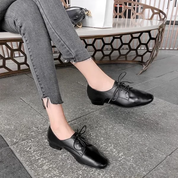 Spring Soft Leather British Style Flats Flat Shoes