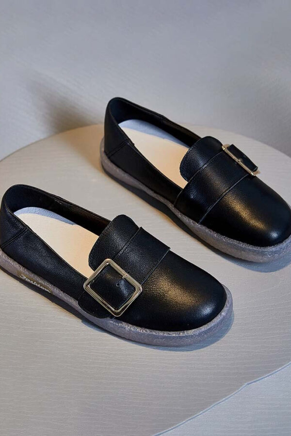 Alternative view of Comfortable Spring Leather Sneakers Flat Shoes