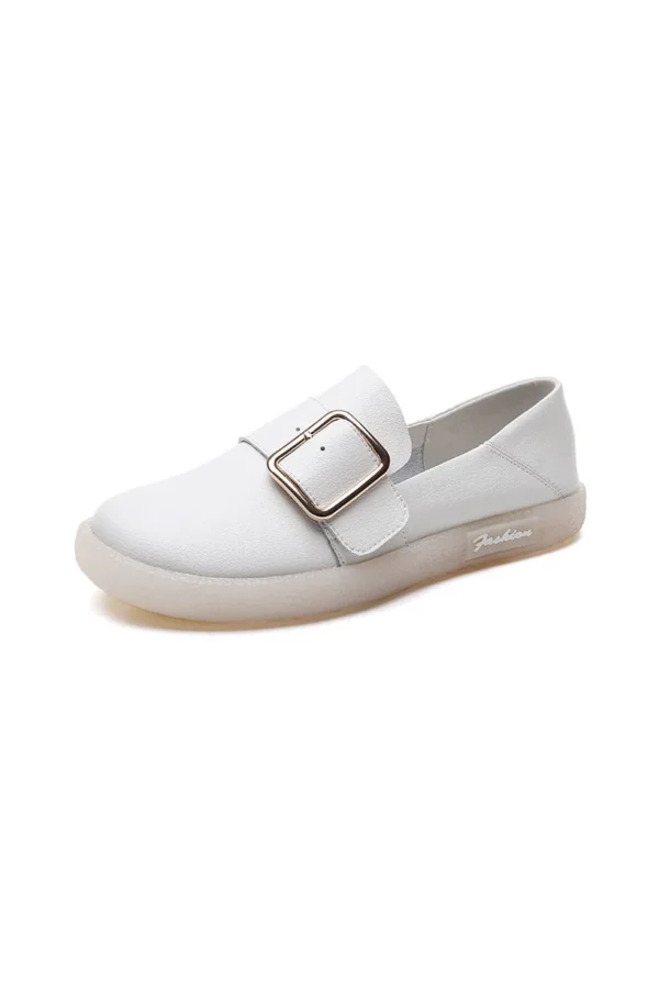 Comfortable Spring Leather Sneakers Flat Shoes