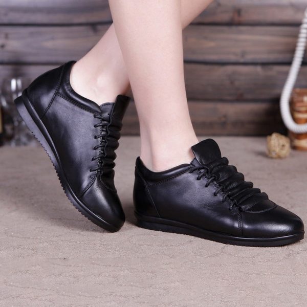 Spring Soft Leather Comfortable Shoes Flat Shoes