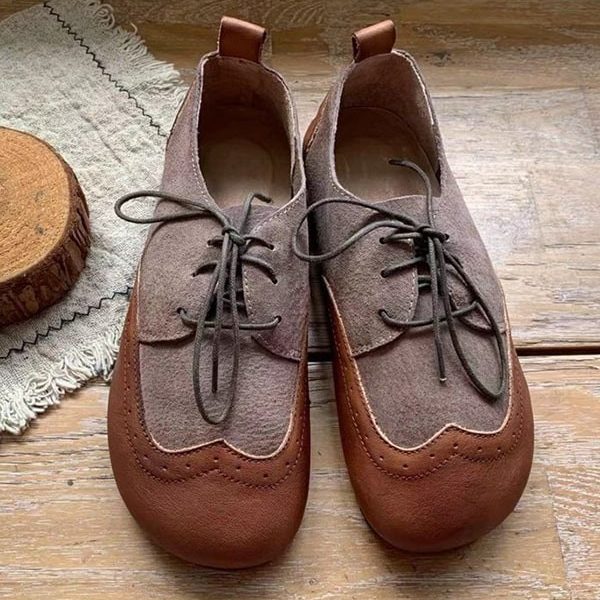 Handmade Oxford Style Retro Flats Flat Shoes