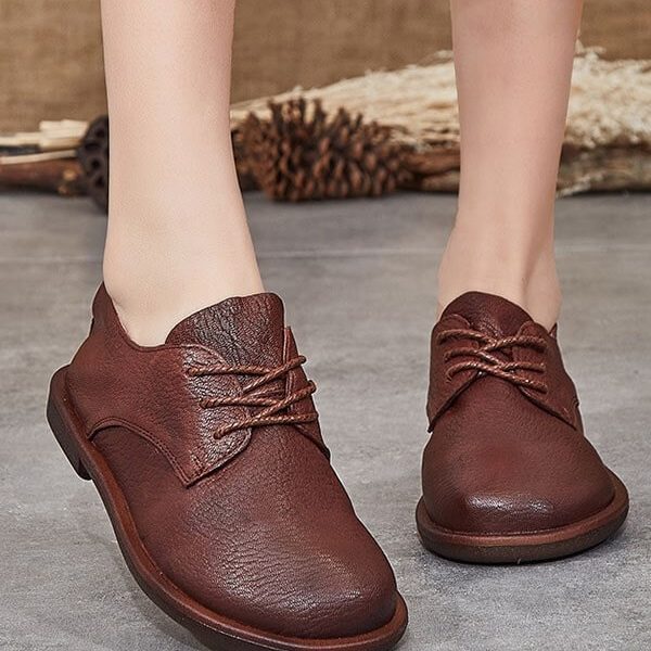 Alternative view of Spring Lace Up Black Flats For Women Flat Shoes