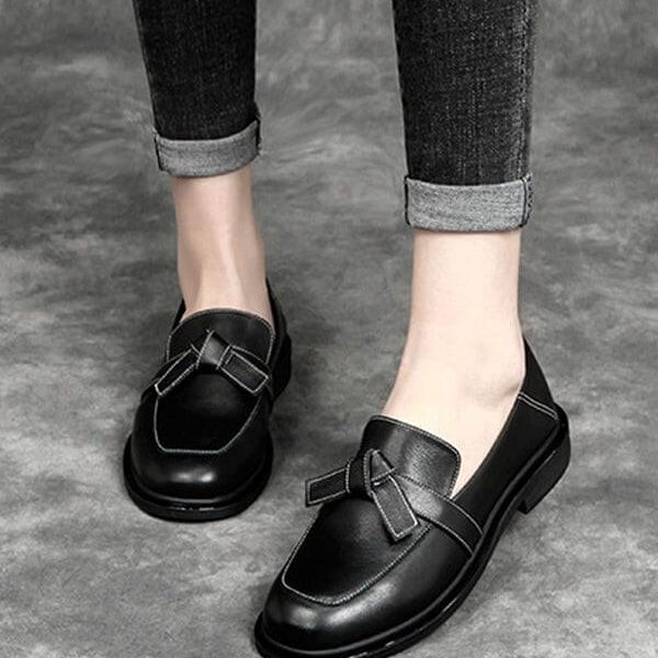 Alternative view of Genuine Leather Bowknot Spring Flat Shoes Flat Shoes