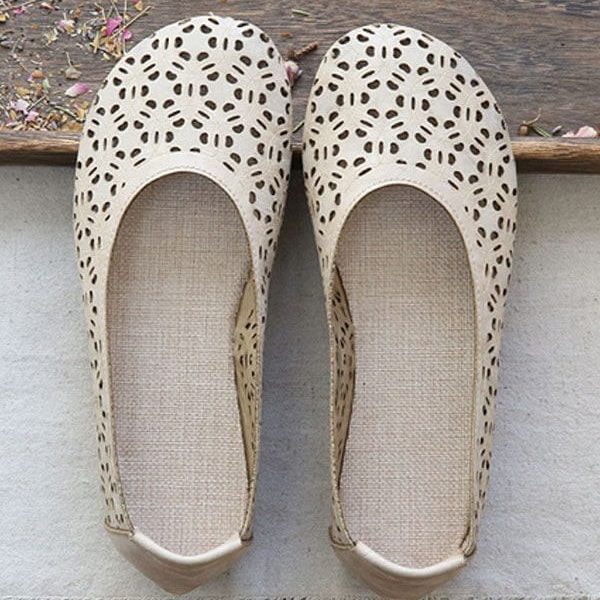 Alternative view of Handmade Comfortable Hollow Summer Flats Flat Shoes
