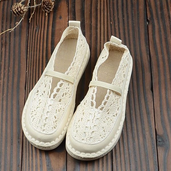 Comfortable Soft Bottom Lace Shoes Flat Shoes