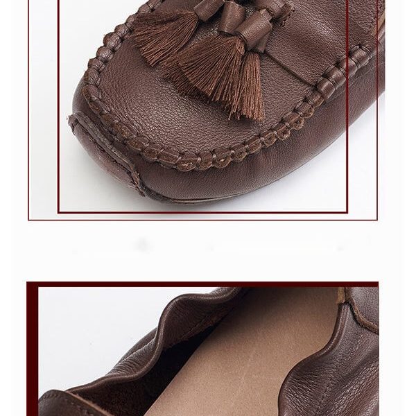 Alternative view of Retro Round Head Casual Peas Flats Flat Shoes