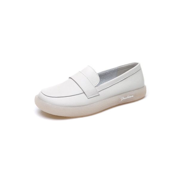 Flat Leather Nurse Shoes Big Size Flat Shoes