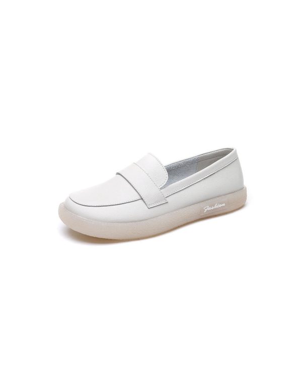 Flat Leather Nurse Shoes Big Size Flat Shoes