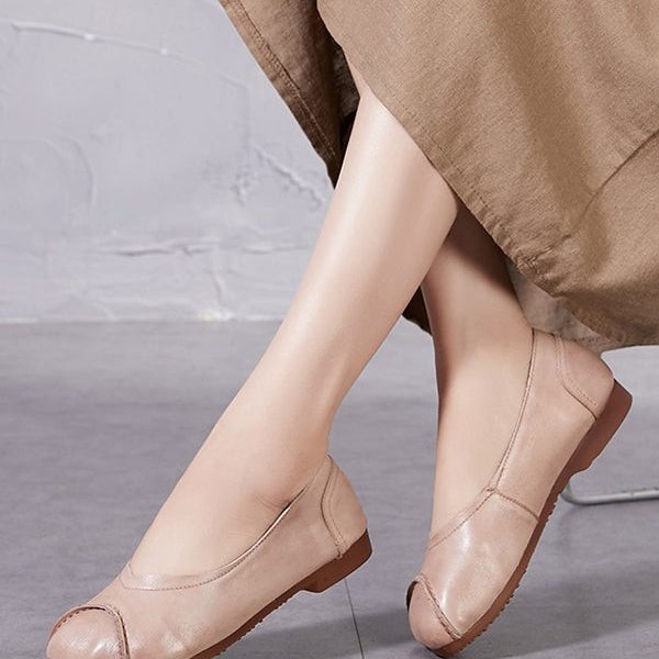 Spring Soft Bottom Leather Flats Flat Shoes