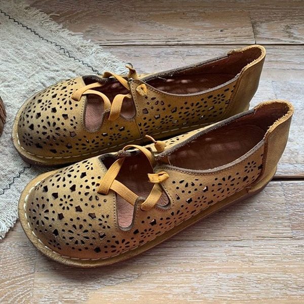 Alternative view of Summer Handmade Womens Retro Flat Shoes Flat Shoes