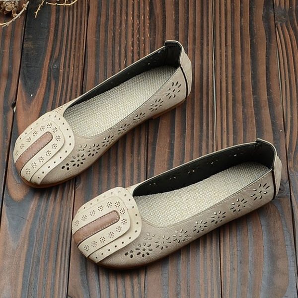 Summer Simple Breathable Retro Flat Shoes Flat Shoes