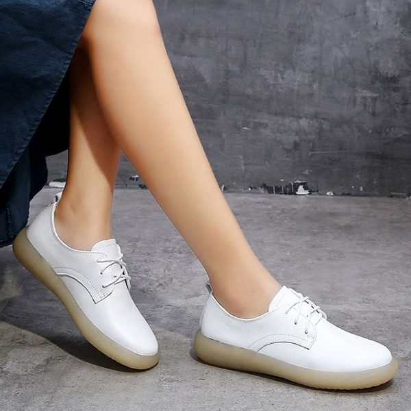 Alternative view of Spring Comfortable Casual Flat Shoes White Flat Shoes