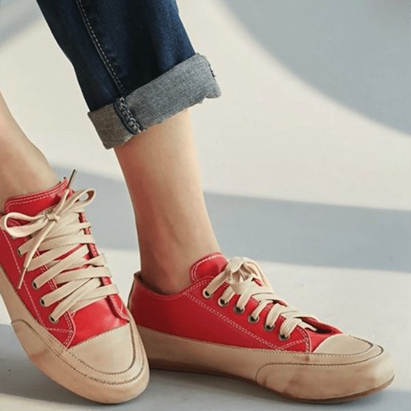Alternative view of Lace Up Leather Casual Flat Shoes Flat Shoes