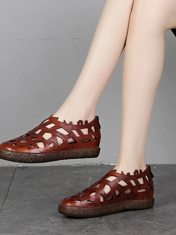 Retro Handmade Summer Comfortable Flat Shoes Flat Shoes