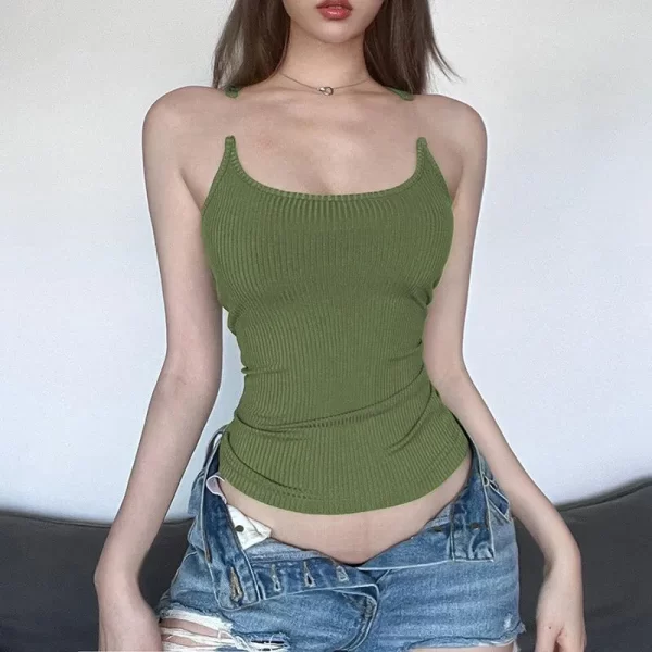Invisible Strap Slim Camisole Y2K Streetwear Summer Top