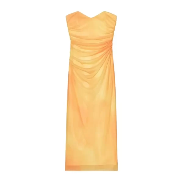 Alternative view of Summer 2025 Strapless Tie Dye Midi Dress for Women Slim Fit Polyester Party Dress