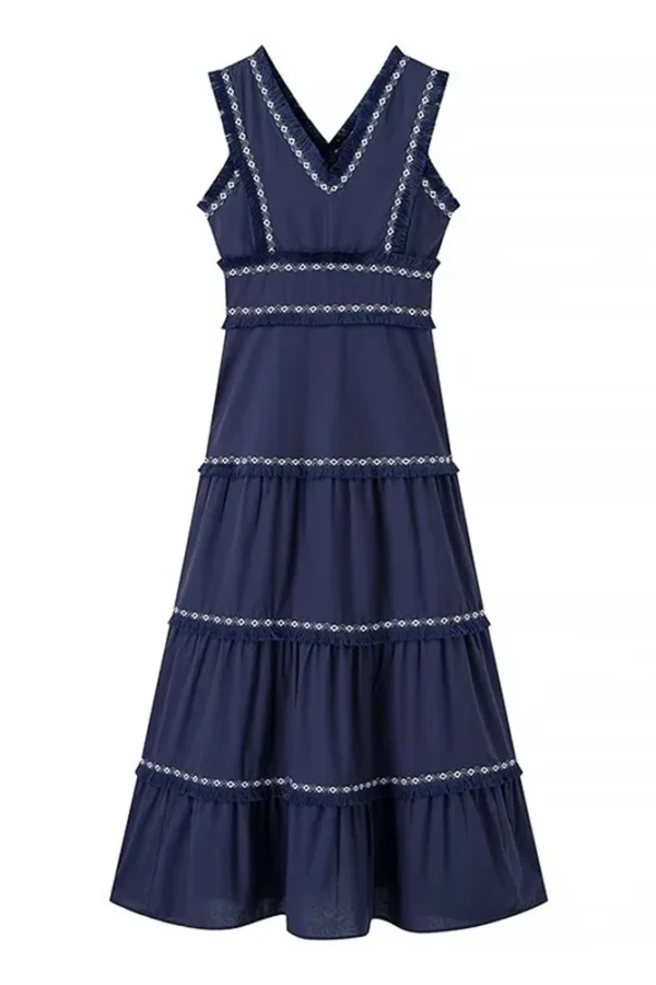 Alternative view of Women's Summer V Neck Sleeveless A Line Maxi Dress