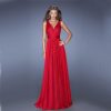 Sequin Dress V-Neck Backless Mesh Waist A-Line Sleeveless Long Evening Gown