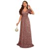 Womens Sequin Elegant Mermaid Evening Long Dress