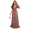 Womens Sequin Elegant Mermaid Evening Long Dress