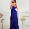 Womens Sequin Bodycon Evening Dress Spaghetti Strap V-Neck High Slit