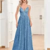 Backless Sequin Long Mermaid Evening Dress Bridesmaid Gown