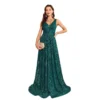 Emerald Green Sequin Backless Slim Evening Gown Womens Bridesmaid Dress