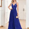 Backless Sequin Long Mermaid Evening Dress Bridesmaid Gown