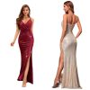Womens Sequin Mermaid Evening Dress Slim Fit Formal Prom Party Gown