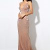 Sequin Evening Dress Women Spaghetti Strap V-Neck Backless Mermaid Gown