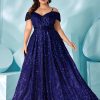 Plus Size Velvet Sequin Spaghetti Strap Evening Gown 2025 Summer Slimming Dress