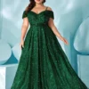 Plus Size Velvet Sequin Spaghetti Strap Evening Gown 2025 Summer Slimming Dress