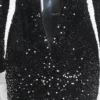 Long Sleeve Sequin Stretchy Mermaid Evening Dress Floor-Length Elegant