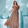 Plus Size Velvet Sequin Spaghetti Strap Evening Gown 2025 Summer Slimming Dress