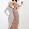 Sequin Evening Dress Women Spaghetti Strap V-Neck Backless Mermaid Gown
