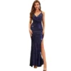 Womens Sequin Mermaid Evening Dress Slim Fit Formal Prom Party Gown