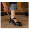 Womens Preppy Round Toe Mary Jane Shoes Buckle Strap Leather Platform