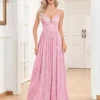 Backless Sequin Long Mermaid Evening Dress Bridesmaid Gown