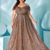 Plus Size Velvet Sequin Spaghetti Strap Evening Gown 2025 Summer Slimming Dress
