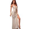 Womens Sequin Mermaid Evening Dress Slim Fit Formal Prom Party Gown