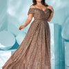 Plus Size Velvet Sequin Spaghetti Strap Evening Gown 2025 Summer Slimming Dress