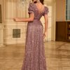 Womens Sequin Elegant Mermaid Evening Long Dress
