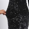 Long Sleeve Sequin Stretchy Mermaid Evening Dress Floor-Length Elegant
