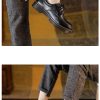 Womens Preppy Round Toe Lace-Up Leather Platform Shoes Oxfords