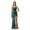 Sequin Evening Dress Sleeveless Spaghetti Strap Sexy Maxi Dress